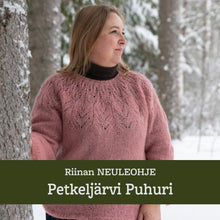 Lataa kuva Galleria-katseluun, Neuleohje – Petkeljärvi villapaita